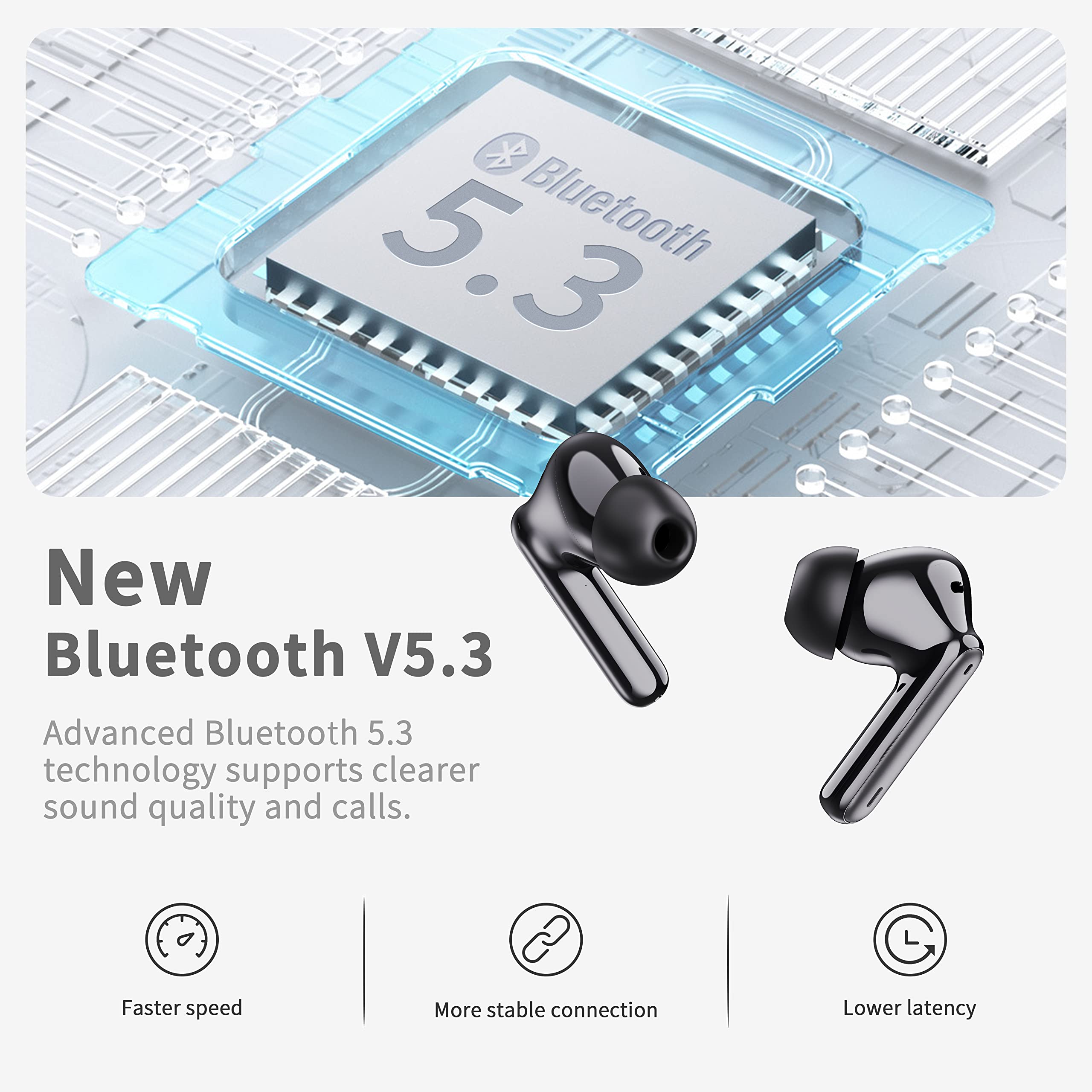 Foto 3 pulgar | Auriculares Inalámbricos Xinwld Bluetooth 5.3 36h Playtime Ip7 Negros - Venta Internacional