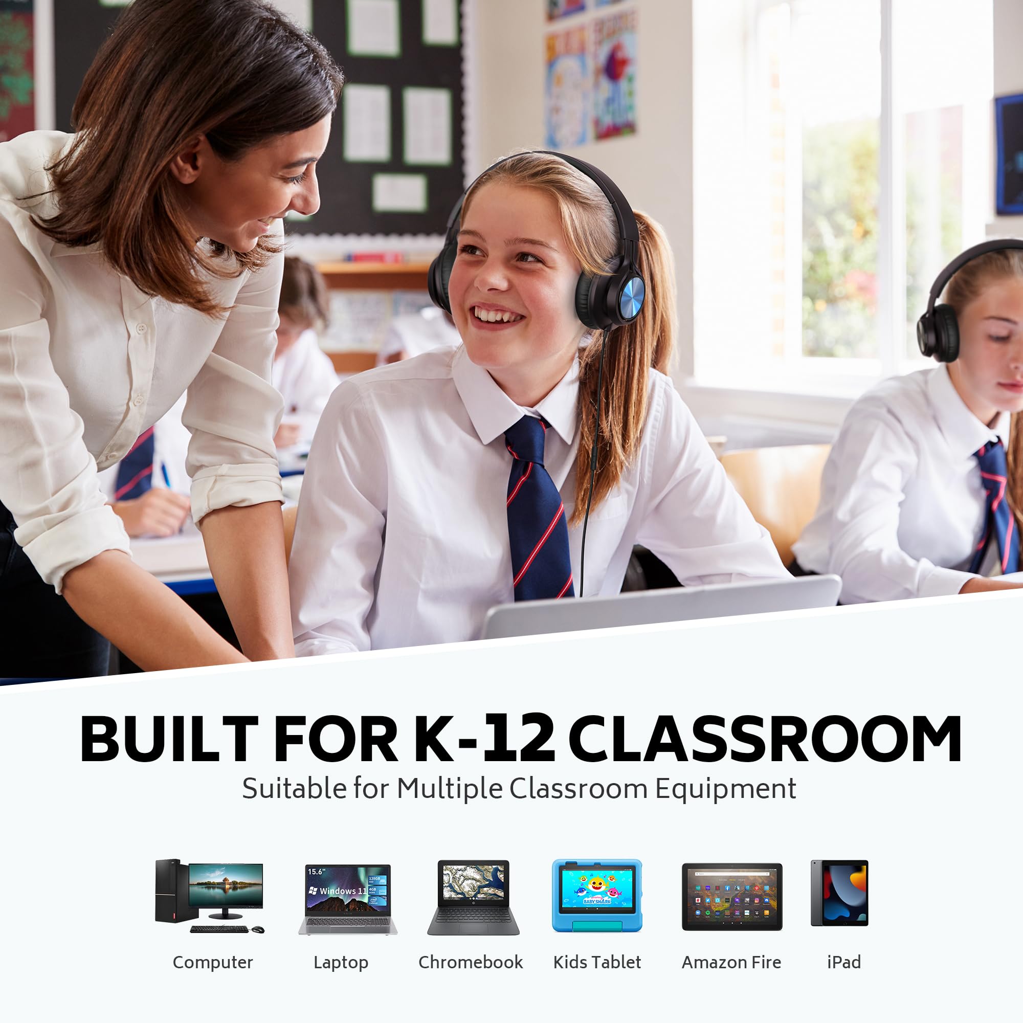 Foto 5 pulgar | Auriculares Ailihen A8 con Cable para Niños 6 Piezas - Venta Internacional