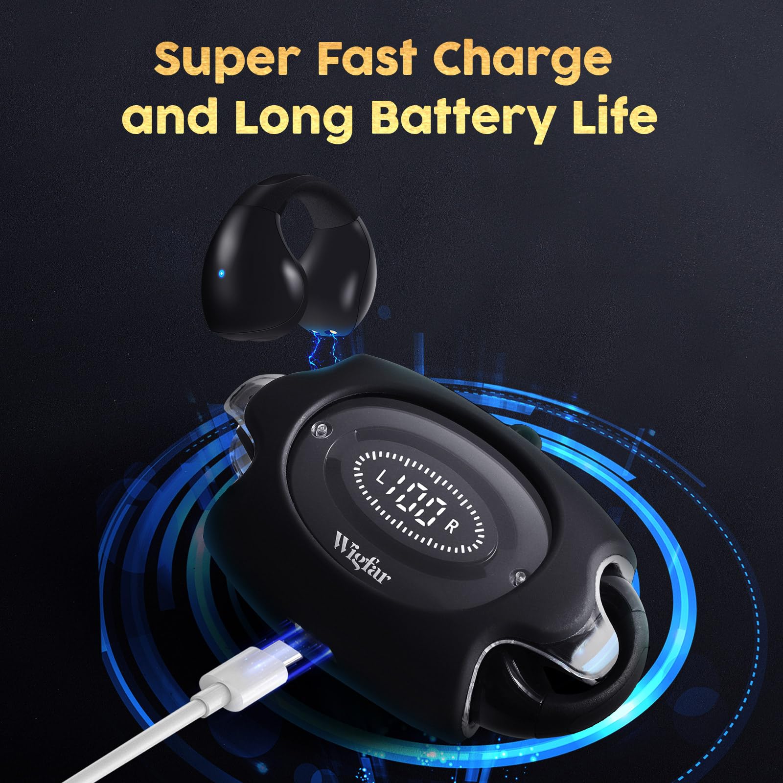 Foto 7 pulgar | Auriculares Abiertos Wigfar True Wireless Bluetooth 5.3 - Venta Internacional