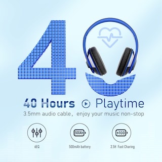 Foto 2 | Auriculares Bluetooth Falebare 6s 40 Horas de Reproducción Negro - Venta Internacional