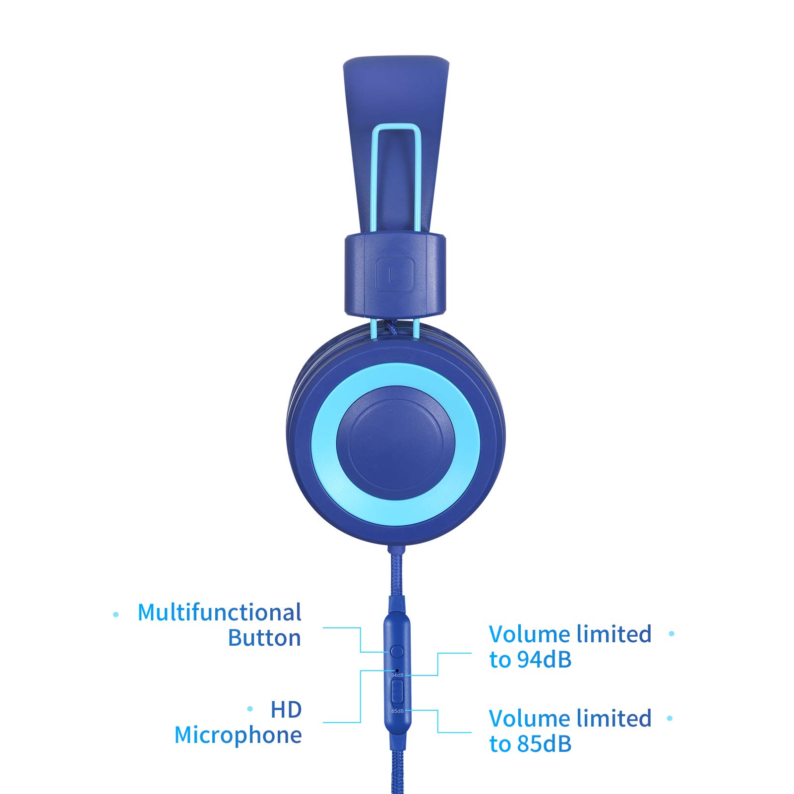 Foto 4 pulgar | Auriculares Estéreo para Niños Powmee P10 con Micrófono Ajustable con Volumen B - Venta Internacional