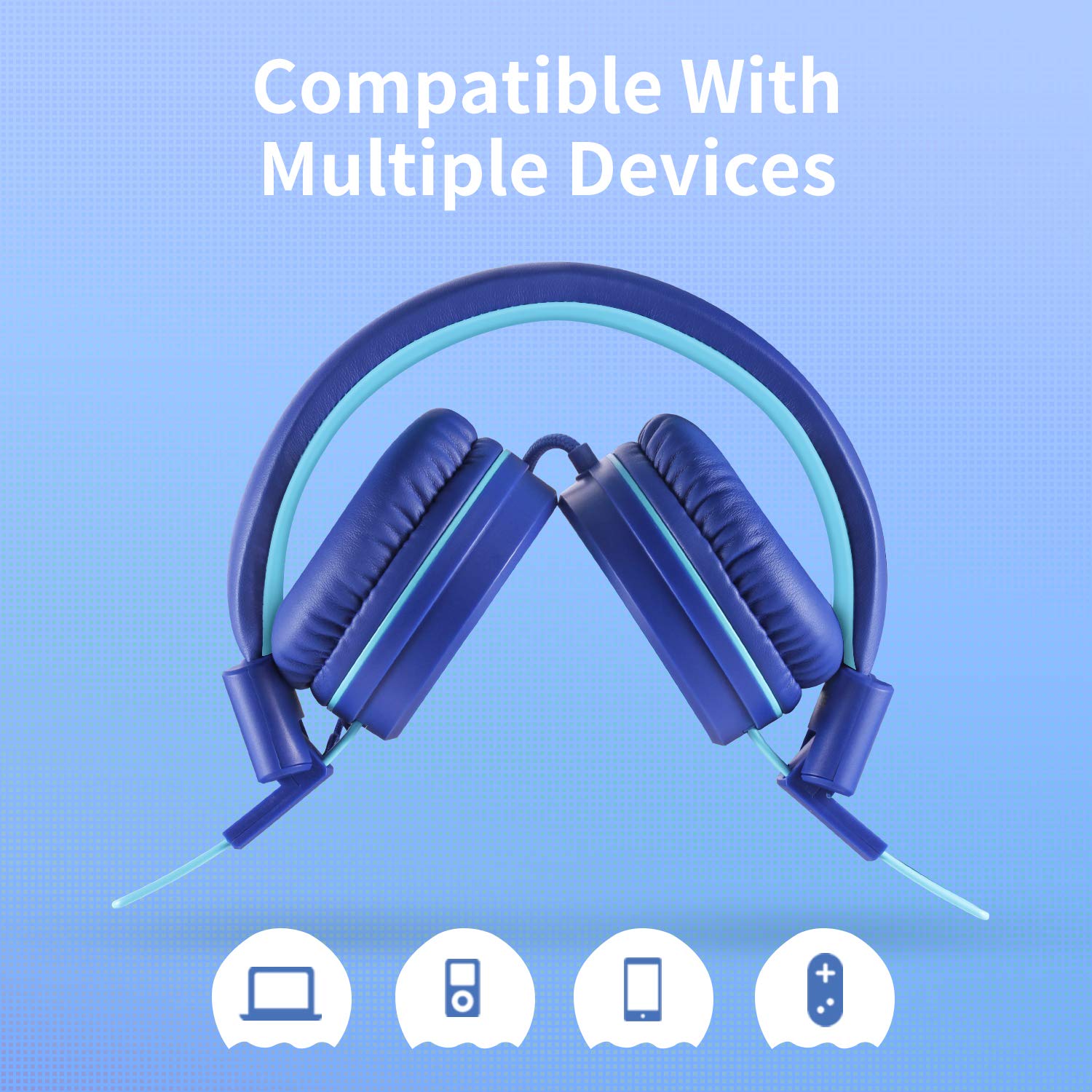 Foto 6 pulgar | Auriculares Estéreo para Niños Powmee P10 con Micrófono Ajustable con Volumen B - Venta Internacional