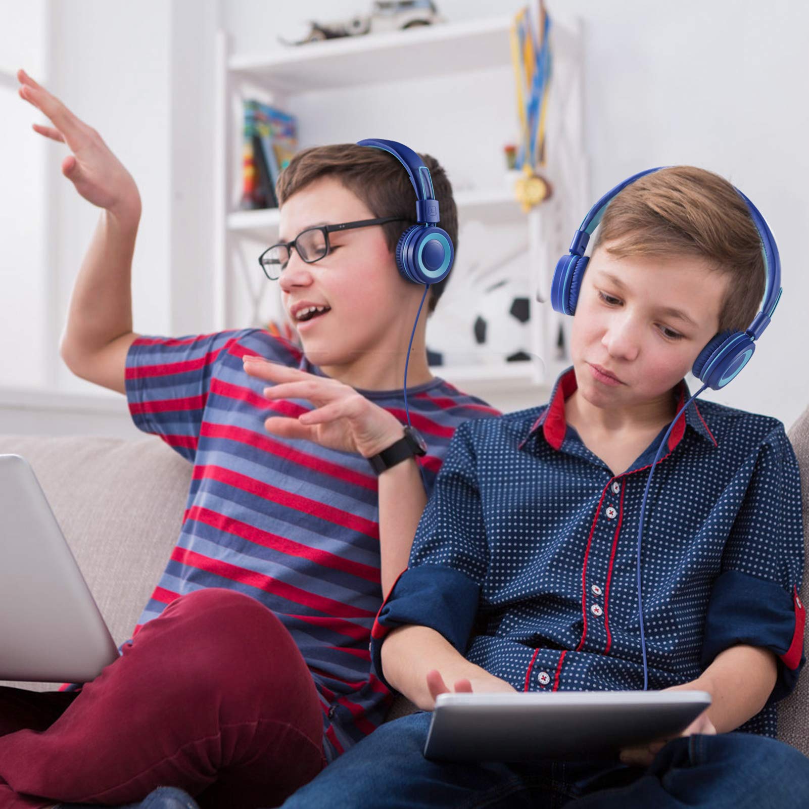 Foto 7 pulgar | Auriculares Estéreo para Niños Powmee P10 con Micrófono Ajustable con Volumen B - Venta Internacional