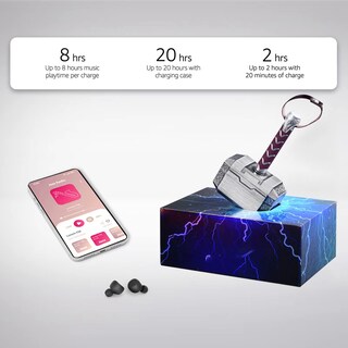 Foto 2 | Auriculares Inalámbricos Yatladis Thor Hammer Funda de Carga Bluetooth - Venta Internacional