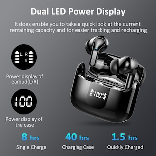 Foto 4 | Auricular Inalámbrico Ordtop I13 Bluetooth 5.3 40 h Batería Ip7 - Venta Internacional