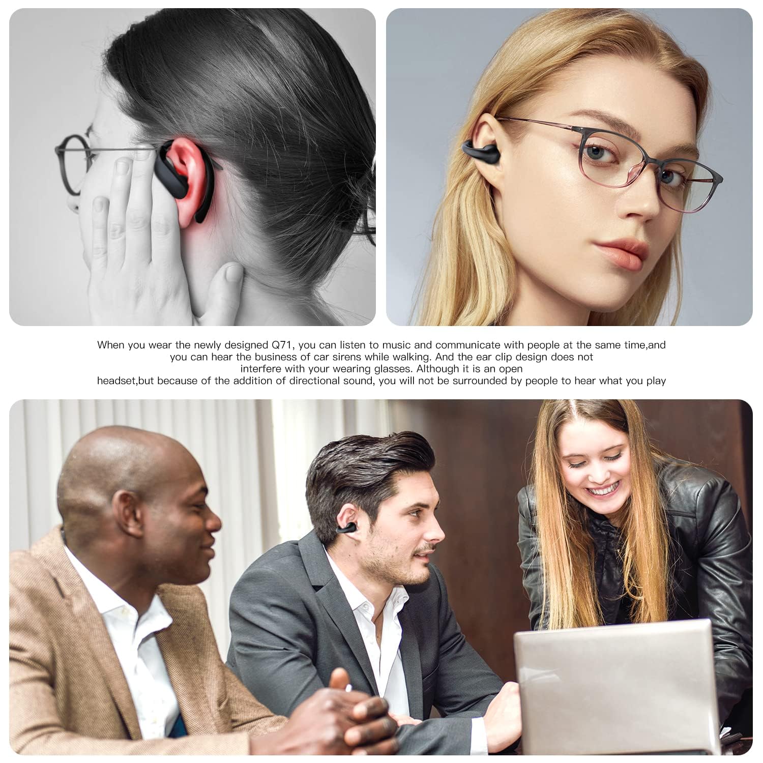 Foto 7 pulgar | Auriculares Inalámbricos Euqq Bluetooth Ear Clip 30h Playtime - Venta Internacional