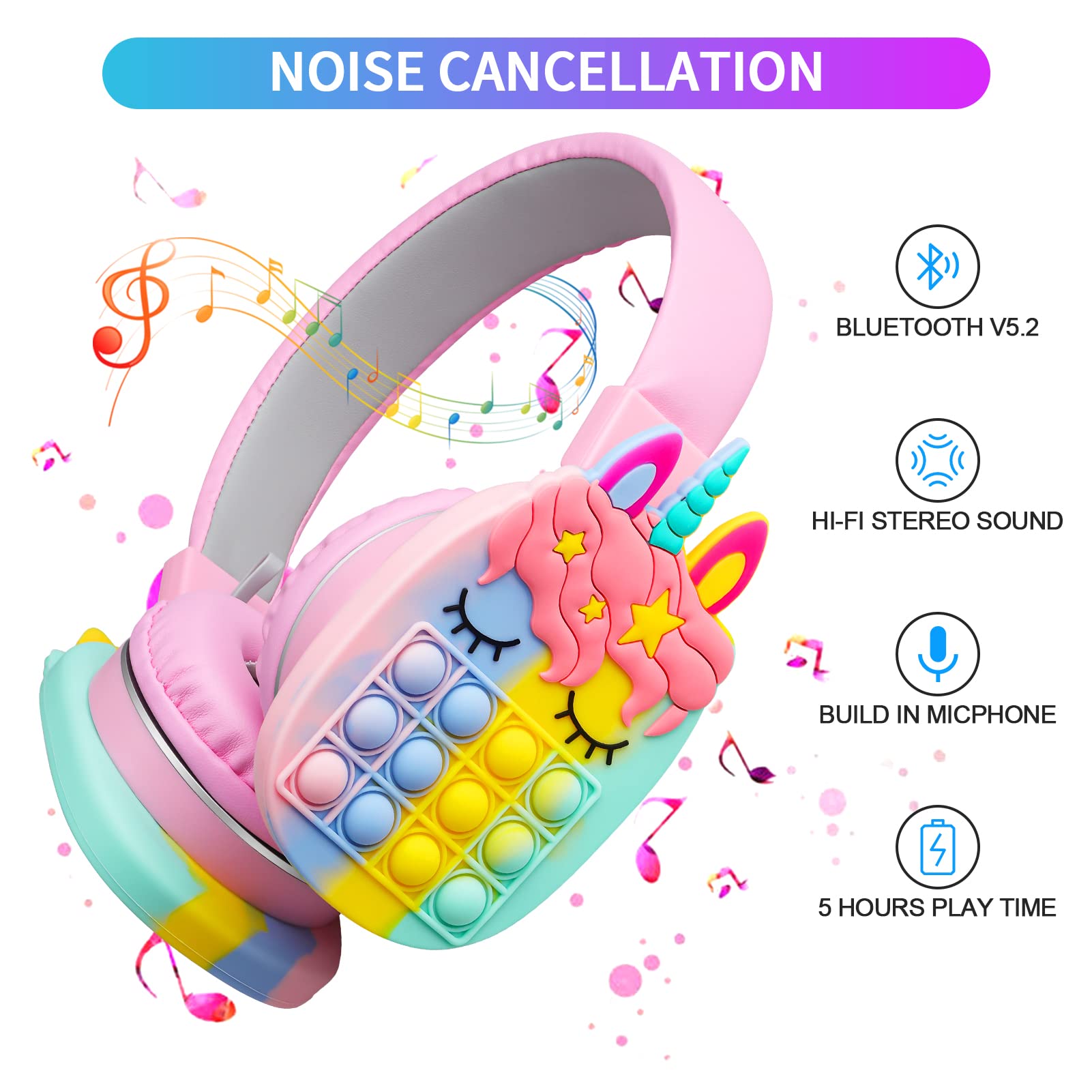 Foto 3 pulgar | Auriculares Bluetooth Wesadn Ah-806 Rosa - Venta Internacional