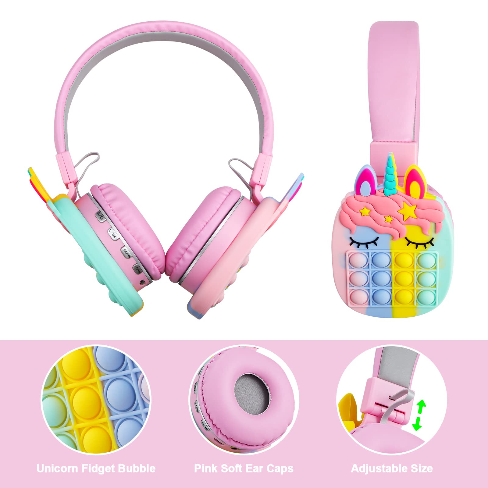 Foto 4 | Auriculares Bluetooth Wesadn Ah-806 Rosa - Venta Internacional
