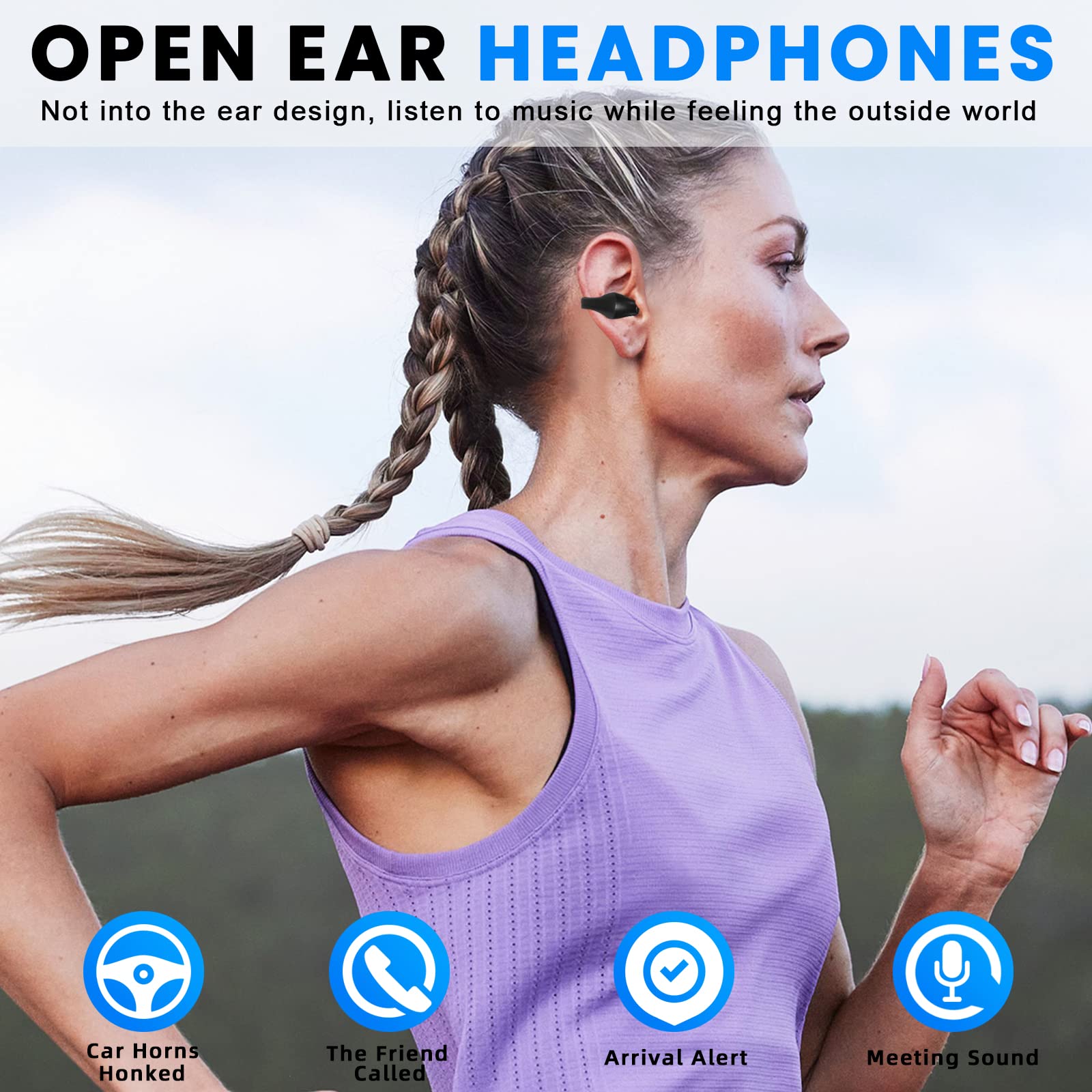 Foto 3 pulgar | Auriculares de Conducción Ósea Mudtun Bluetooth 5.2 - Venta Internacional