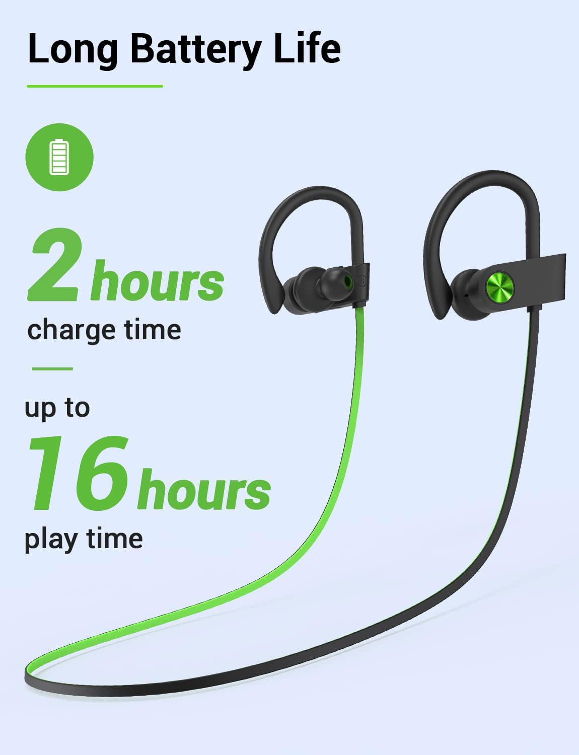 Foto 7 pulgar | Auriculares Bluetooth Stive 5.3 Inalámbricos Deportivos Verde - Venta Internacional