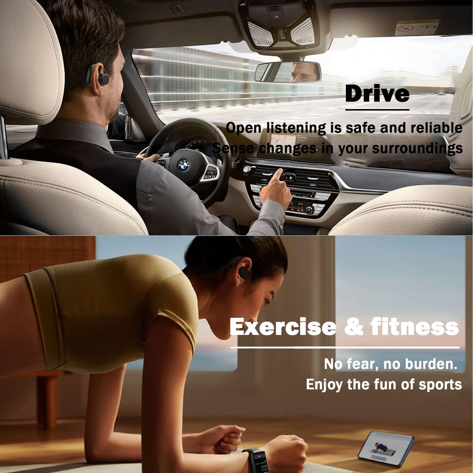 Foto 7 | Auriculares Abiertos Xmenha Air Bone Conduction Bluetooth 5.2 - Venta Internacional