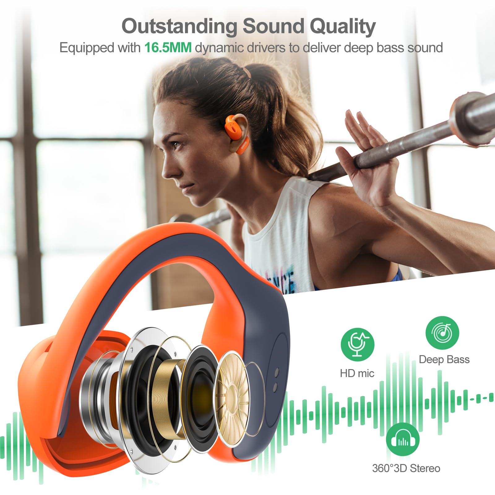 Foto 6 pulgar | Auriculares Qaekie Wireless 5.3 Bluetooth - Venta Internacional
