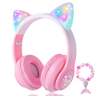 Foto 1 | Auriculares Koraba Cat Ear Kids Bluetooth con Micrófono Rosa - Venta Internacional