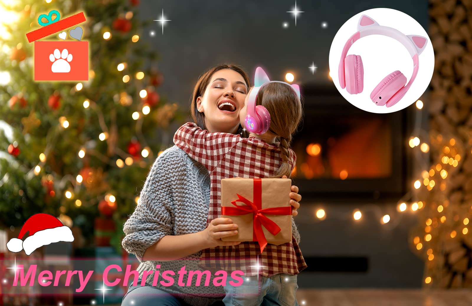 Foto 5 pulgar | Auriculares Koraba Cat Ear Kids Bluetooth con Micrófono Rosa - Venta Internacional