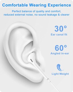 Foto 5 | Auriculares con Cable Oceovc-b-1 con Lightning para iPhone Blancos - Venta Internacional
