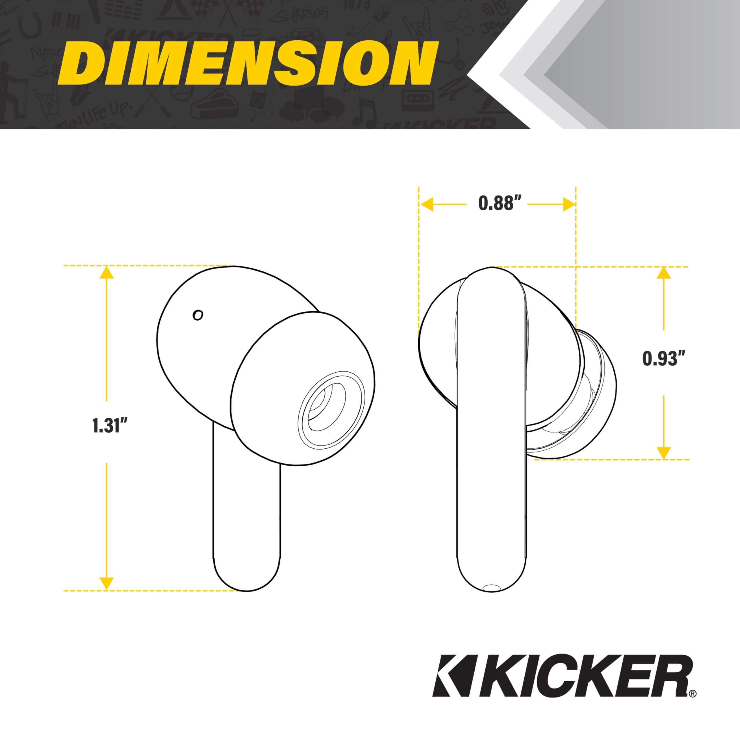 Foto 4 pulgar | Auriculares True Wireless Kicker Tws2 con Micrófono 24 Horas de Reproducción - Venta Internacional
