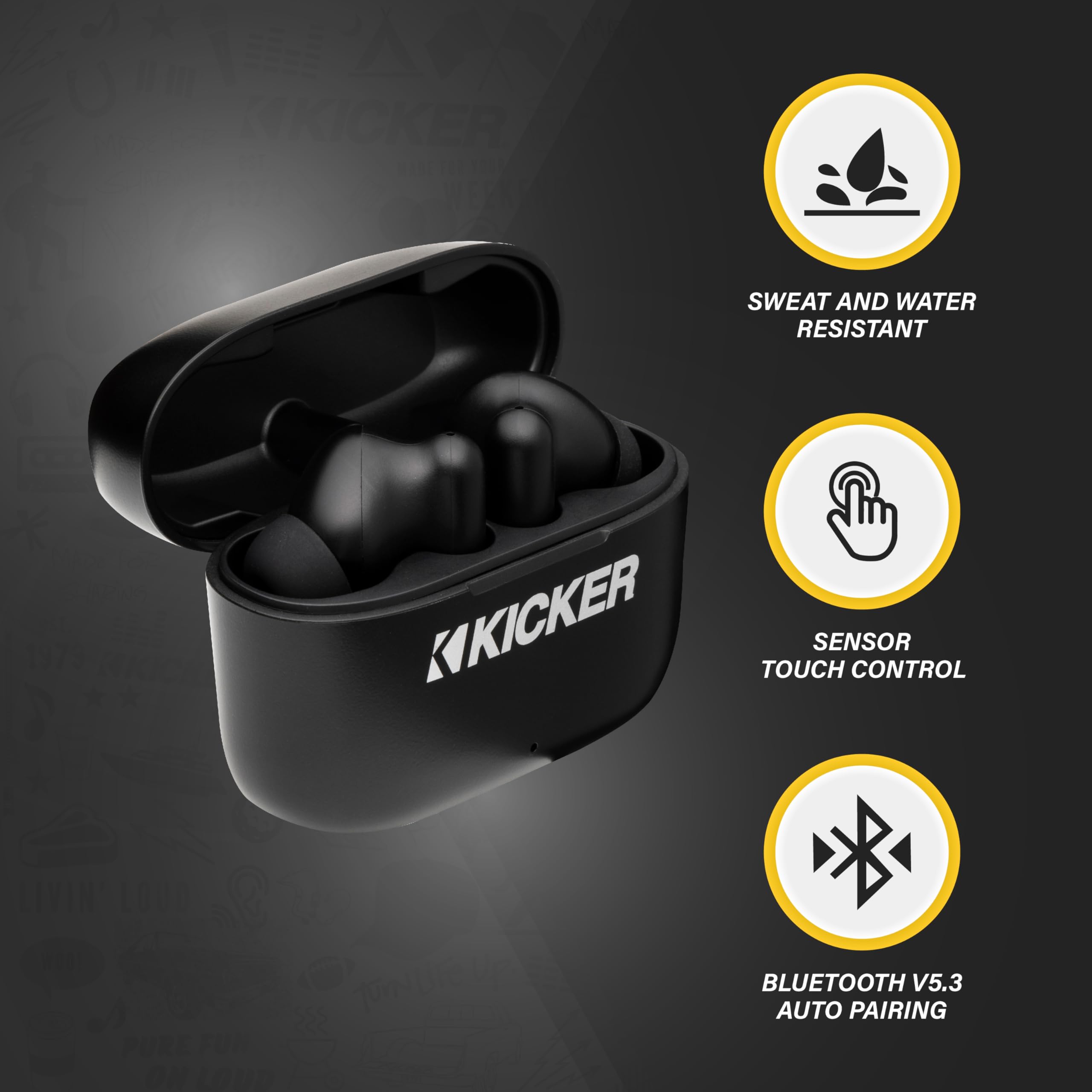 Foto 5 pulgar | Auriculares True Wireless Kicker Tws2 con Micrófono 24 Horas de Reproducción - Venta Internacional