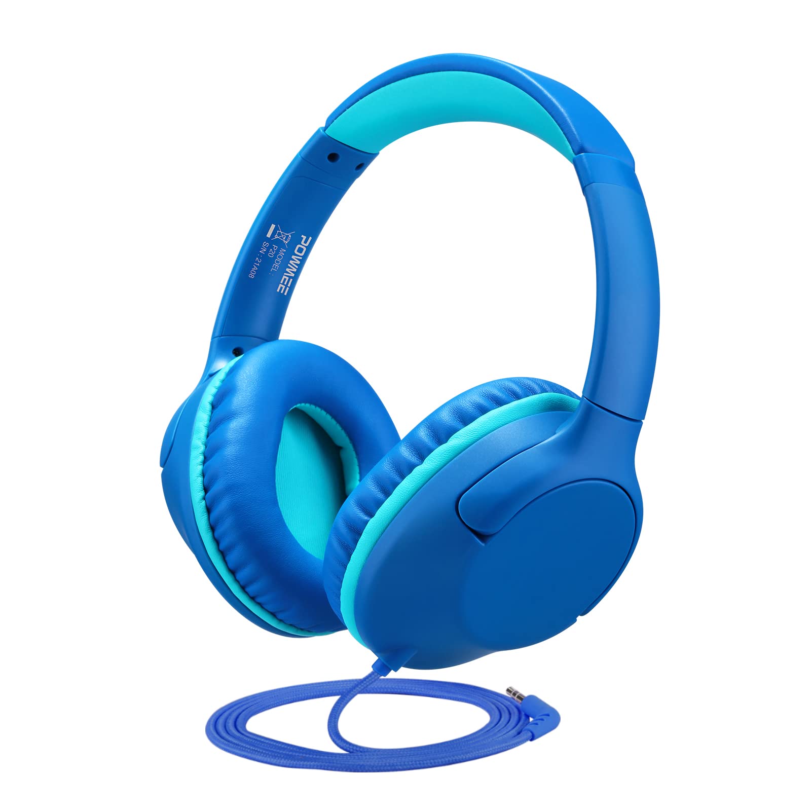Auriculares Powmee P20 para Niños Supraaurales 94 Dd Volumen Limitado Color Azul - Venta Internacional