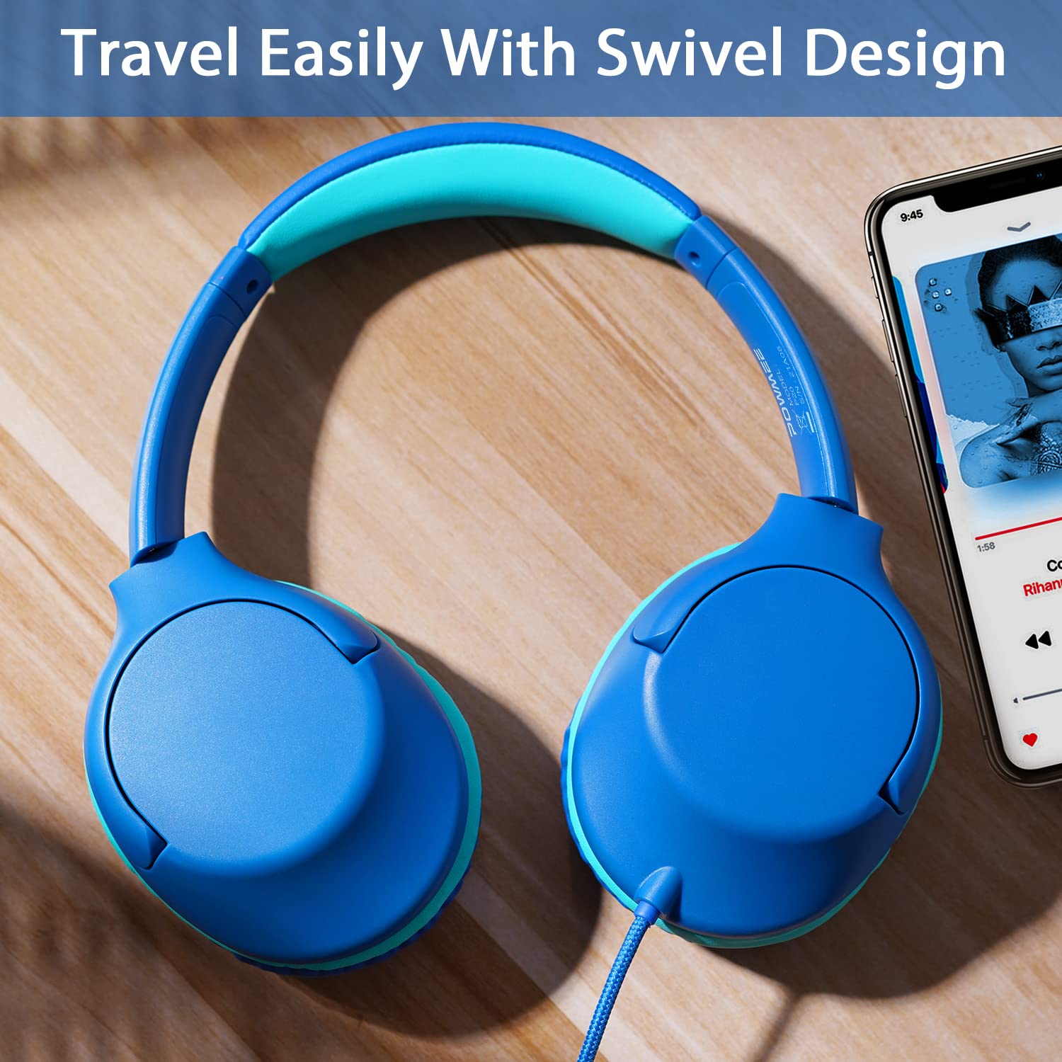 Foto 6 pulgar | Auriculares Powmee P20 para Niños Supraaurales 94 Dd Volumen Limitado Color Azul - Venta Internacional