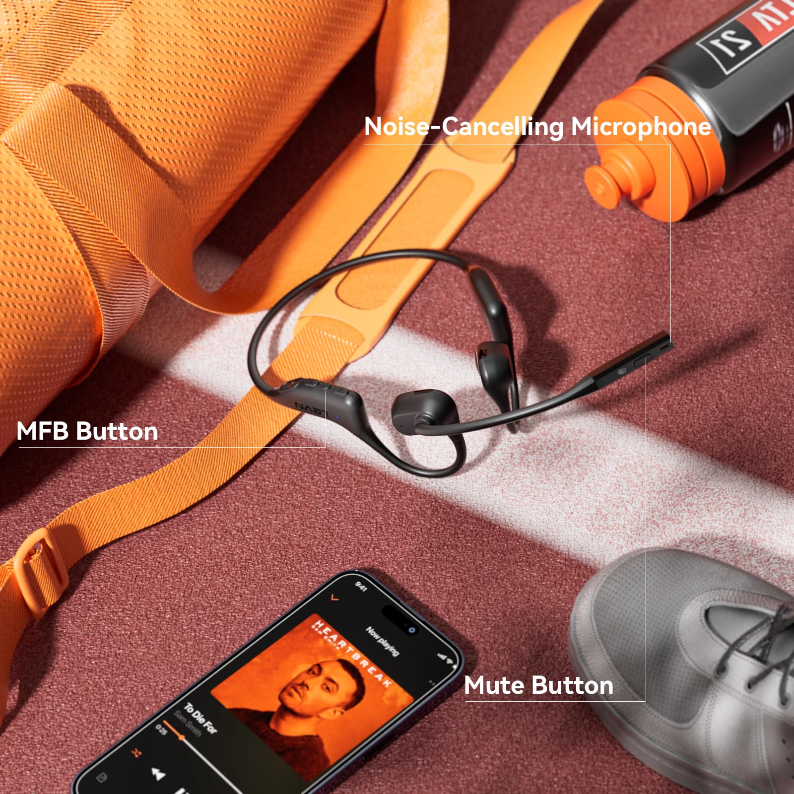 Foto 7 pulgar | Auriculares Abiertos Levn con Micrófono Bluetooth 5.3 Resistentes Al Sudor - Venta Internacional