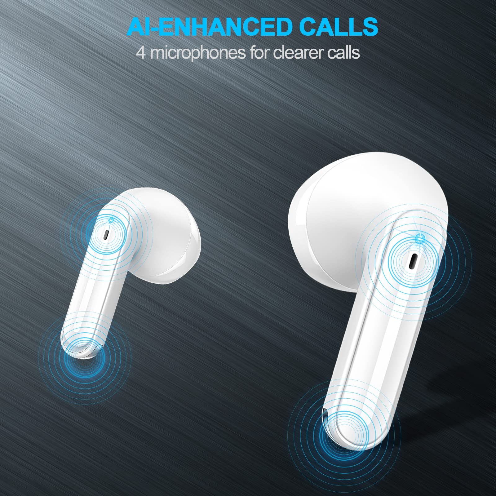 Foto 4 pulgar | Auriculares Inalámbricos Yobola T7 Bluetooth 5.3 Hifi Stereo Blancos - Venta Internacional