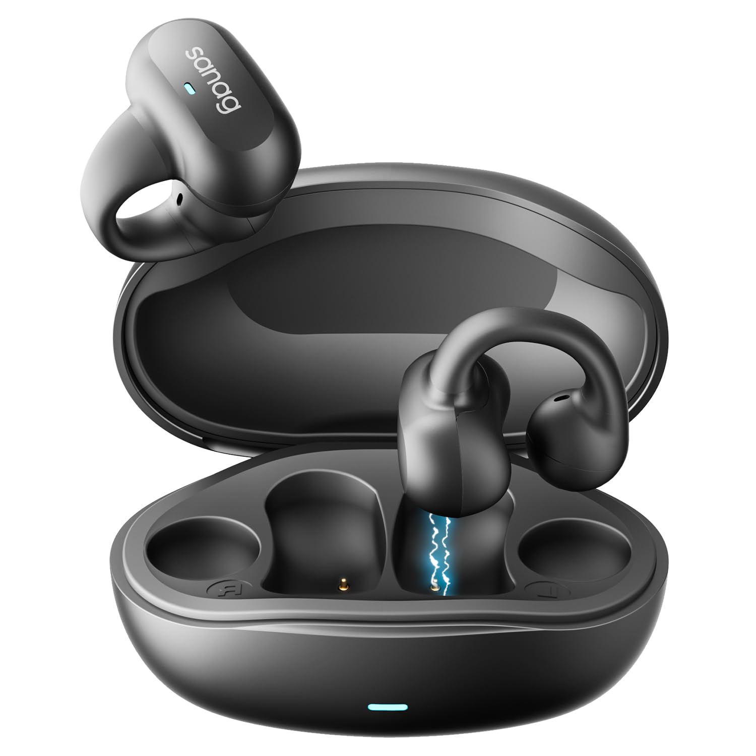 Foto 2 pulgar | Auriculares Inalámbricos Sanag Open Ear Bluetooth 5.3 con Micrófono Negro - Venta Internacional