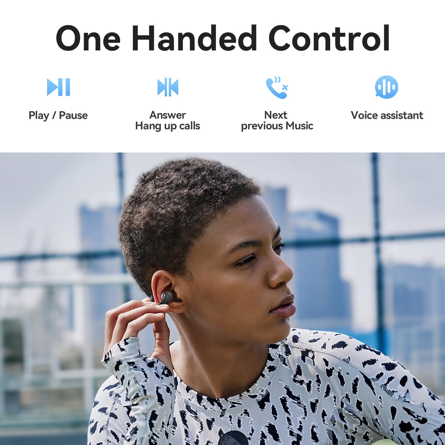 Foto 5 pulgar | Auriculares Inalámbricos Sanag Open Ear Bluetooth 5.3 con Micrófono Negro - Venta Internacional