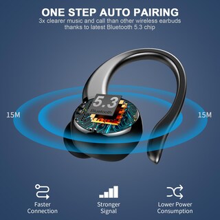 Foto 2 | Auriculares Inalámbricos Bluetooth 5.3 Auriculares con Cancelación de Ruido Enc - Venta Internacional