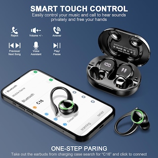 Foto 5 | Auriculares Inalámbricos Bluetooth 5.3 Auriculares con Cancelación de Ruido Enc - Venta Internacional