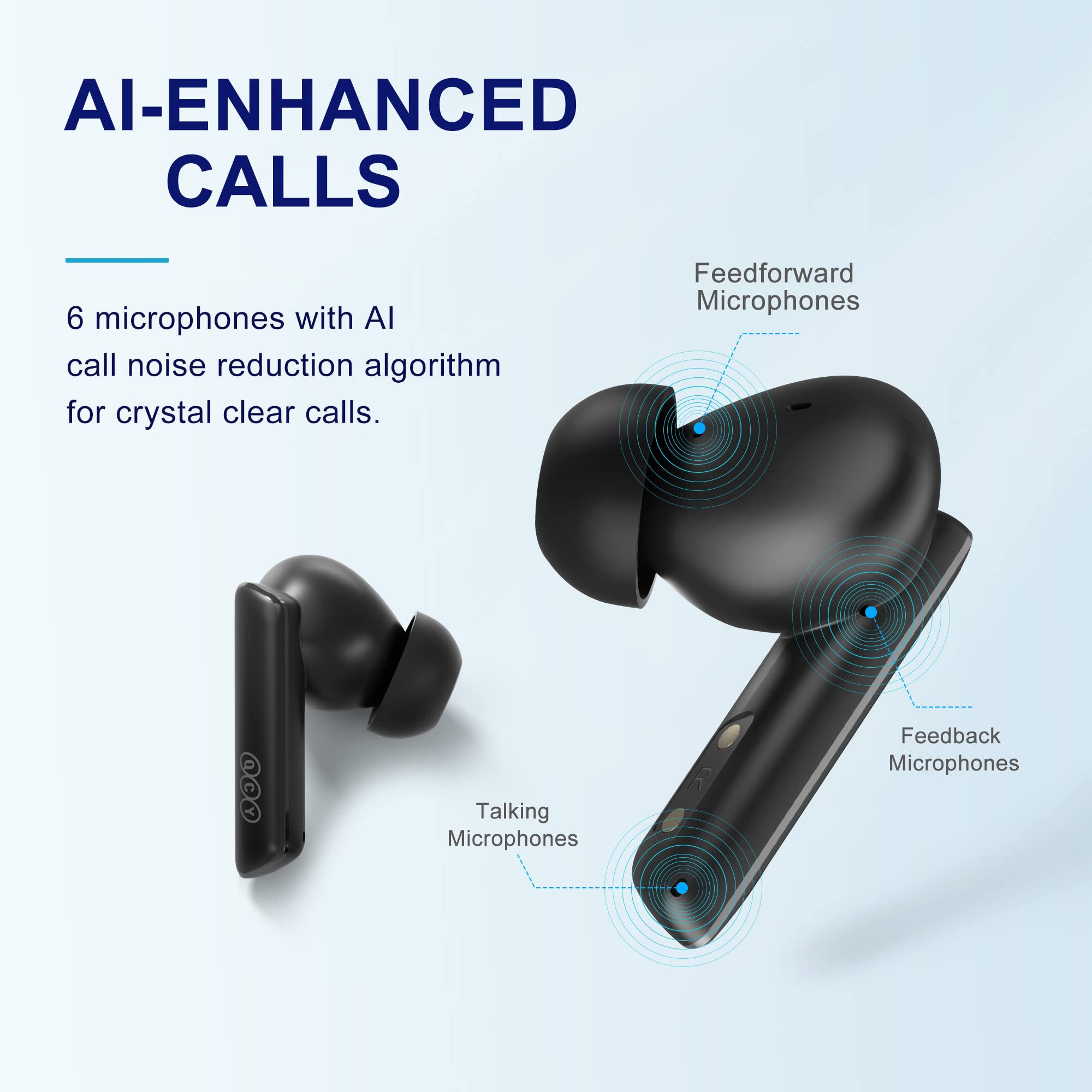 Foto 6 pulgar | Auriculares Inalámbricos Qcy Ht05 Multimodo Anc 30h Playtime Bluetooth 5.2 - Venta Internacional