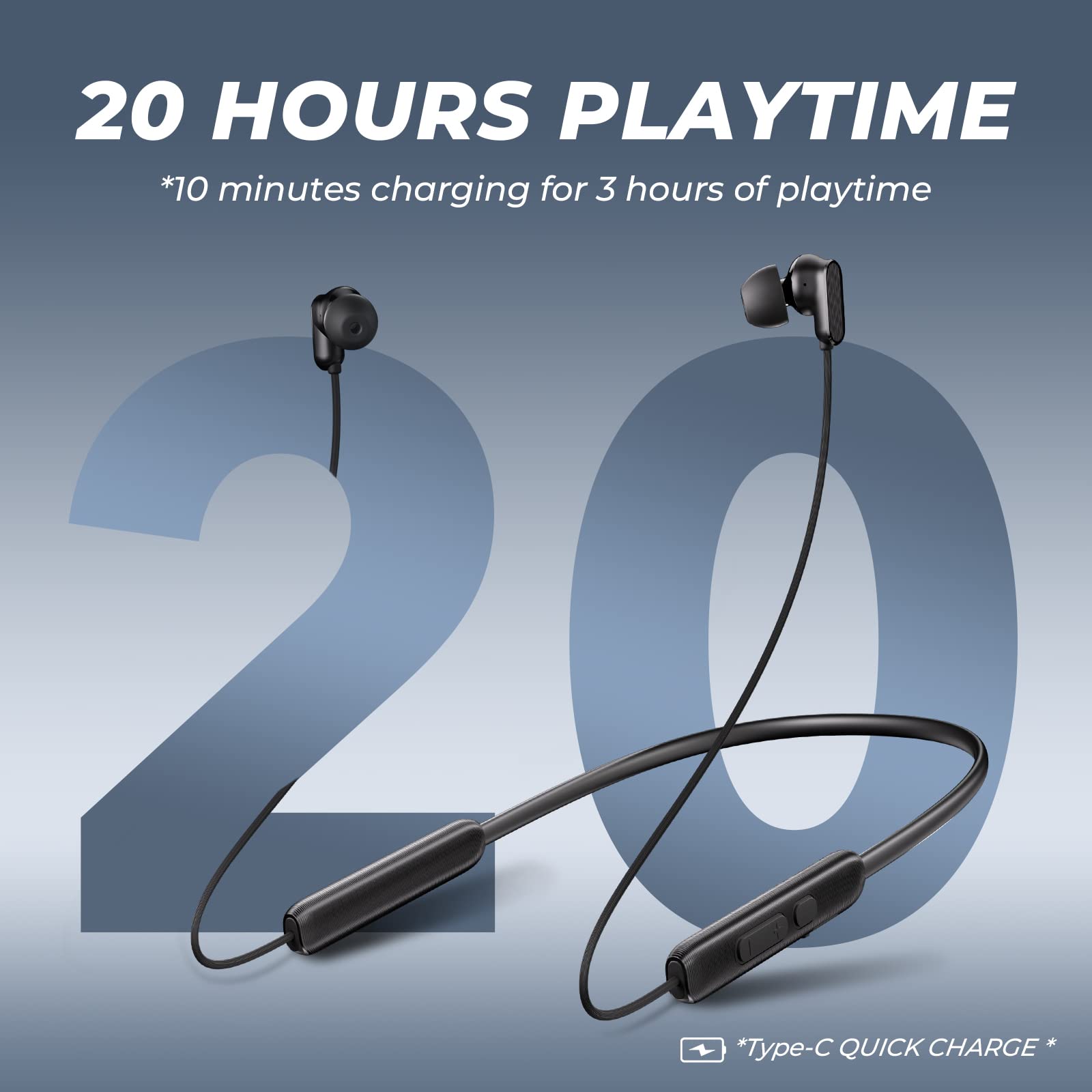 Foto 5 pulgar | Auriculares Bluetooth con Banda para el Cuello TONEMAC N18 - 20 Horas de Reproducción - Venta Internacional