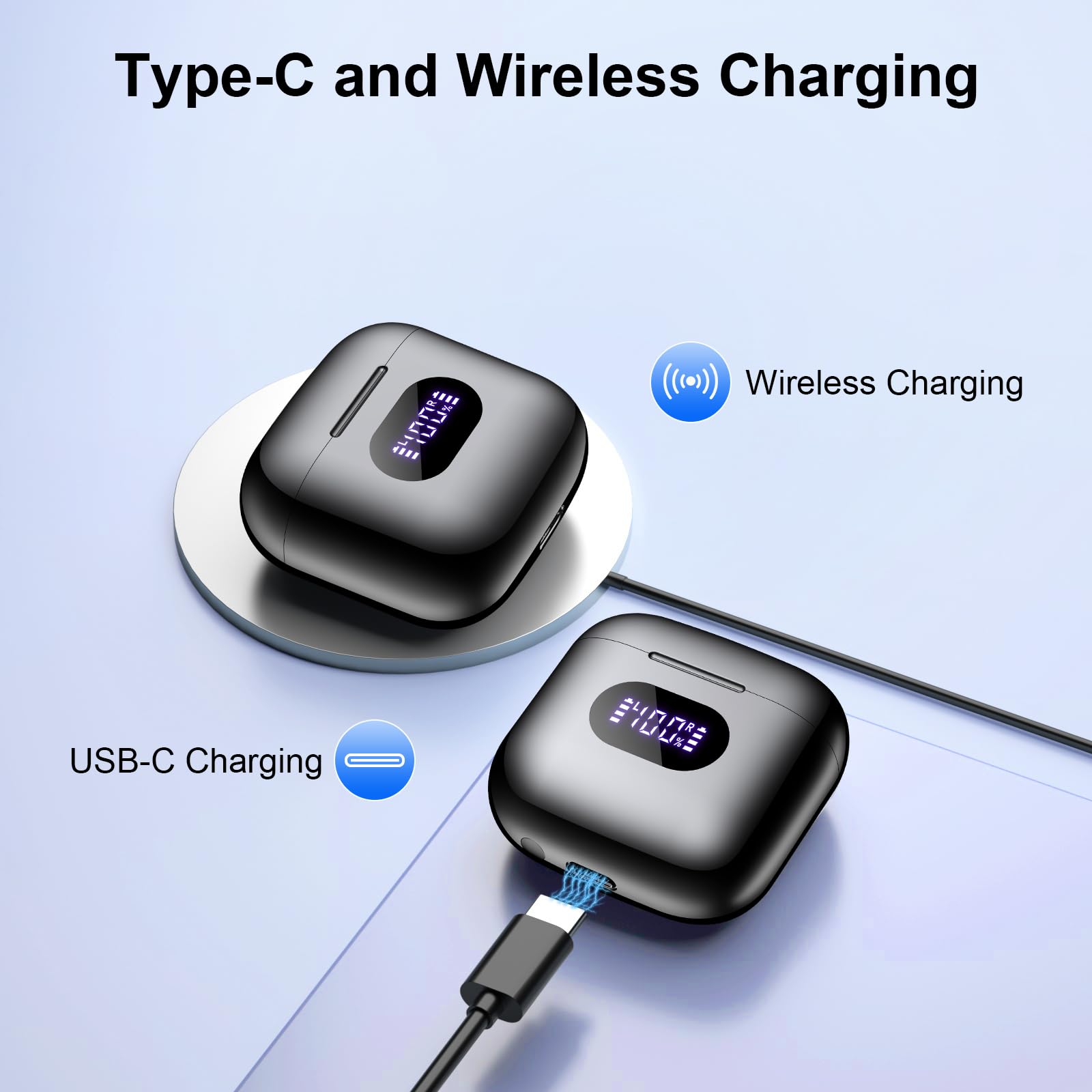 Foto 4 pulgar | Auriculares Inalámbricos Jarwaro Bluetooth V5.3 48h Batería Ipx7 Wate - Venta Internacional
