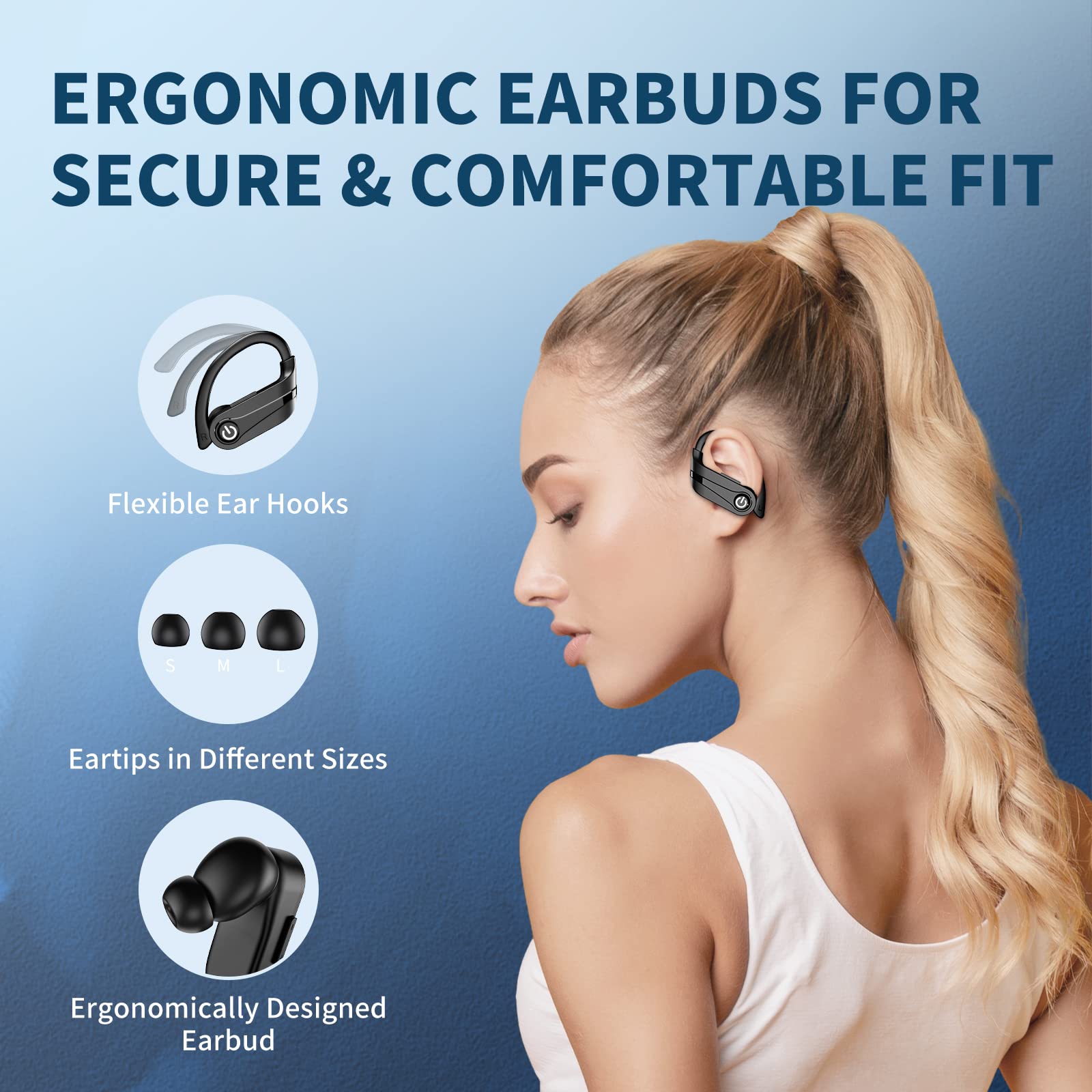 Foto 4 pulgar | Auriculares Inalámbricos Bluetooth Boytond 200 Horas de Reproducción - Venta Internacional