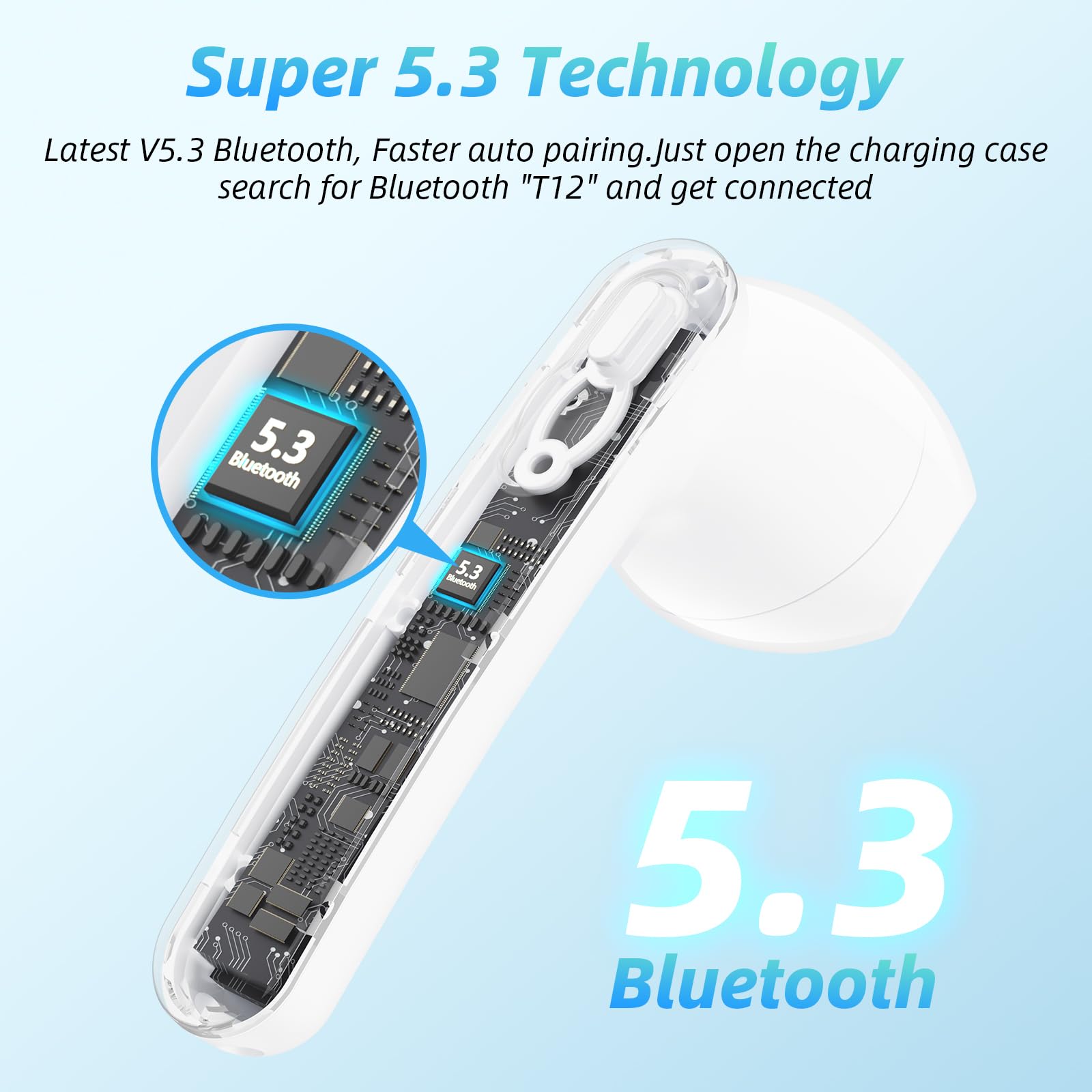 Foto 5 pulgar | Auriculares Inalámbricos BeBen T12 40 h Playtime Bluetooth 5.3 IPX6 - Venta Internacional