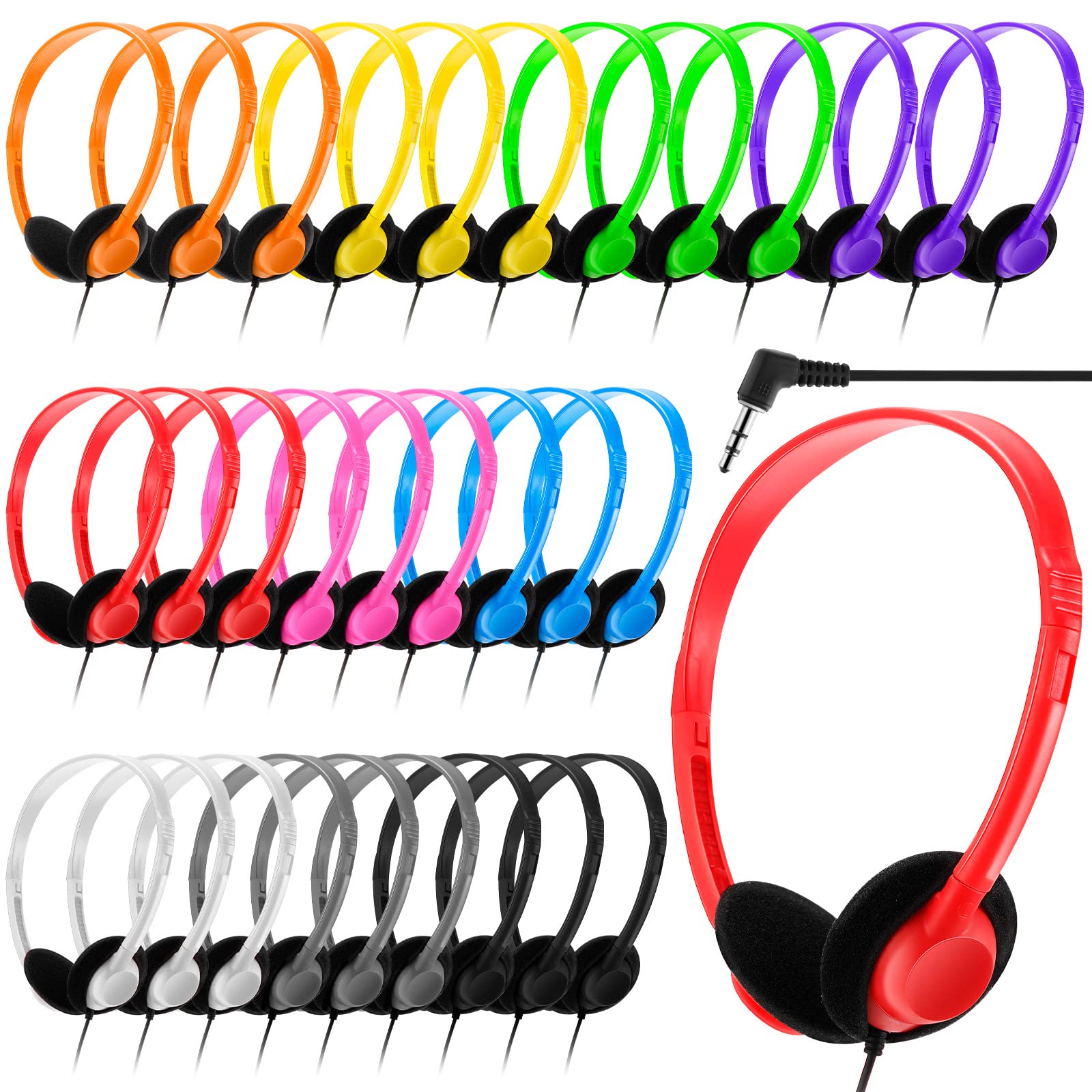 Paquete De 30 Auriculares Yunsailing Para Niños Y Estudiantes En El Aula - Venta Internacional.