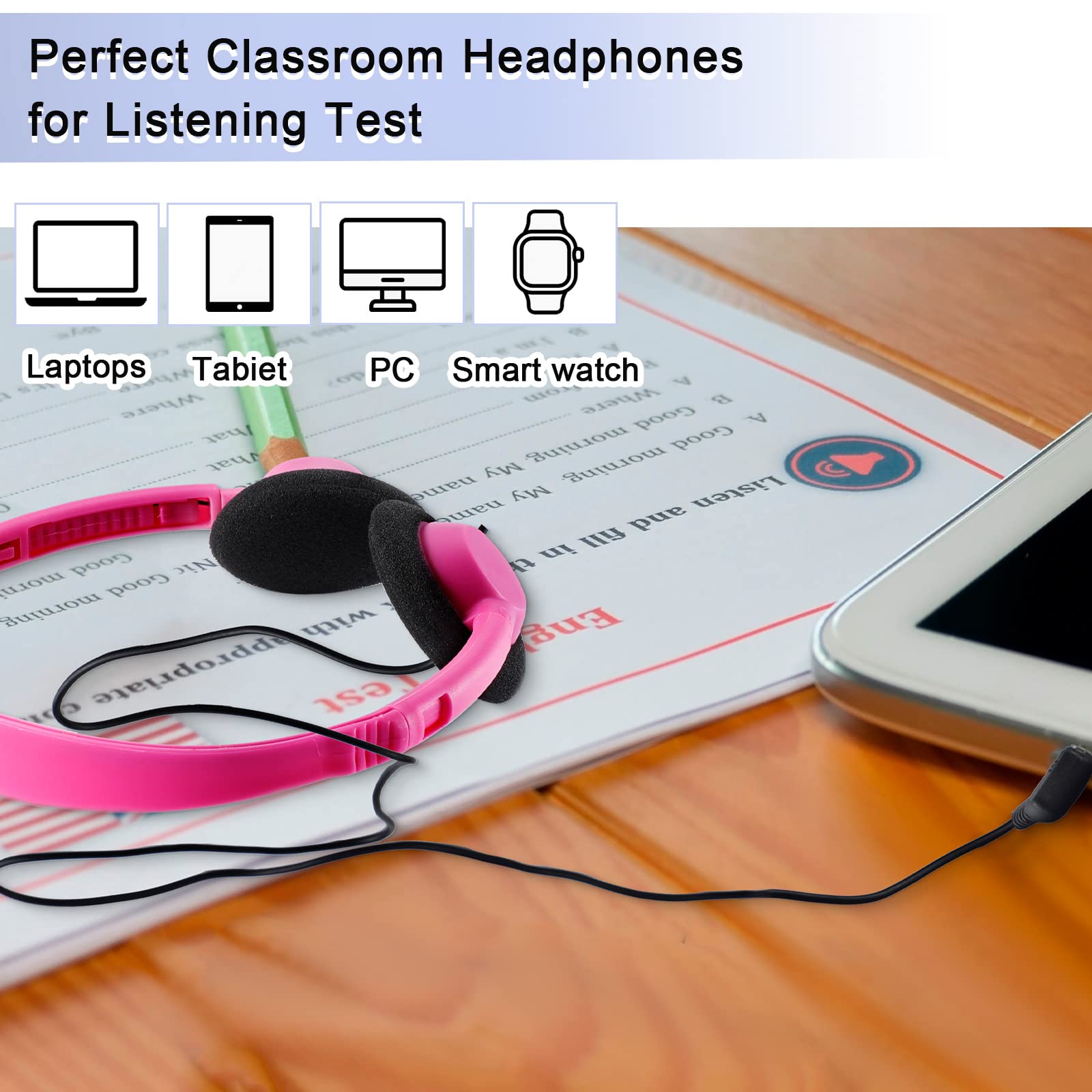 Foto 6 pulgar | Paquete De 30 Auriculares Yunsailing Para Niños Y Estudiantes En El Aula - Venta Internacional.