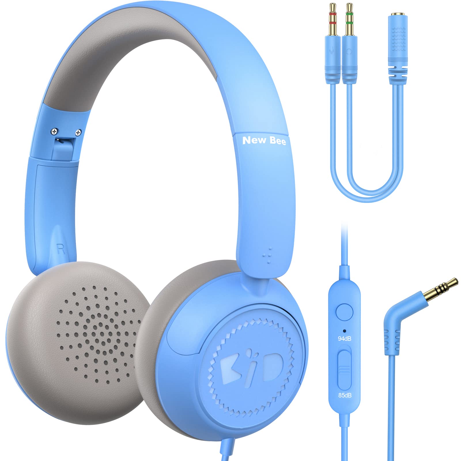 Auriculares New Bee Kh18 Kids Con Micrófono Volume Limited Bl - Venta Internacional.