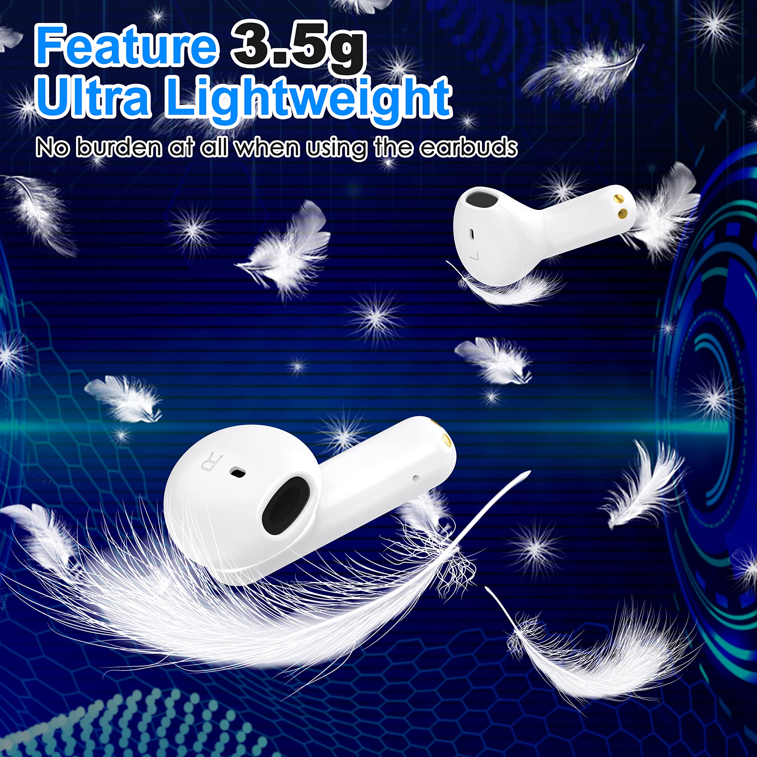 Foto 6 pulgar | Auriculares Inalámbricos Jrwaro Bluethooth 5.3 Hifi Stereo Ipx6 - Venta Internacional