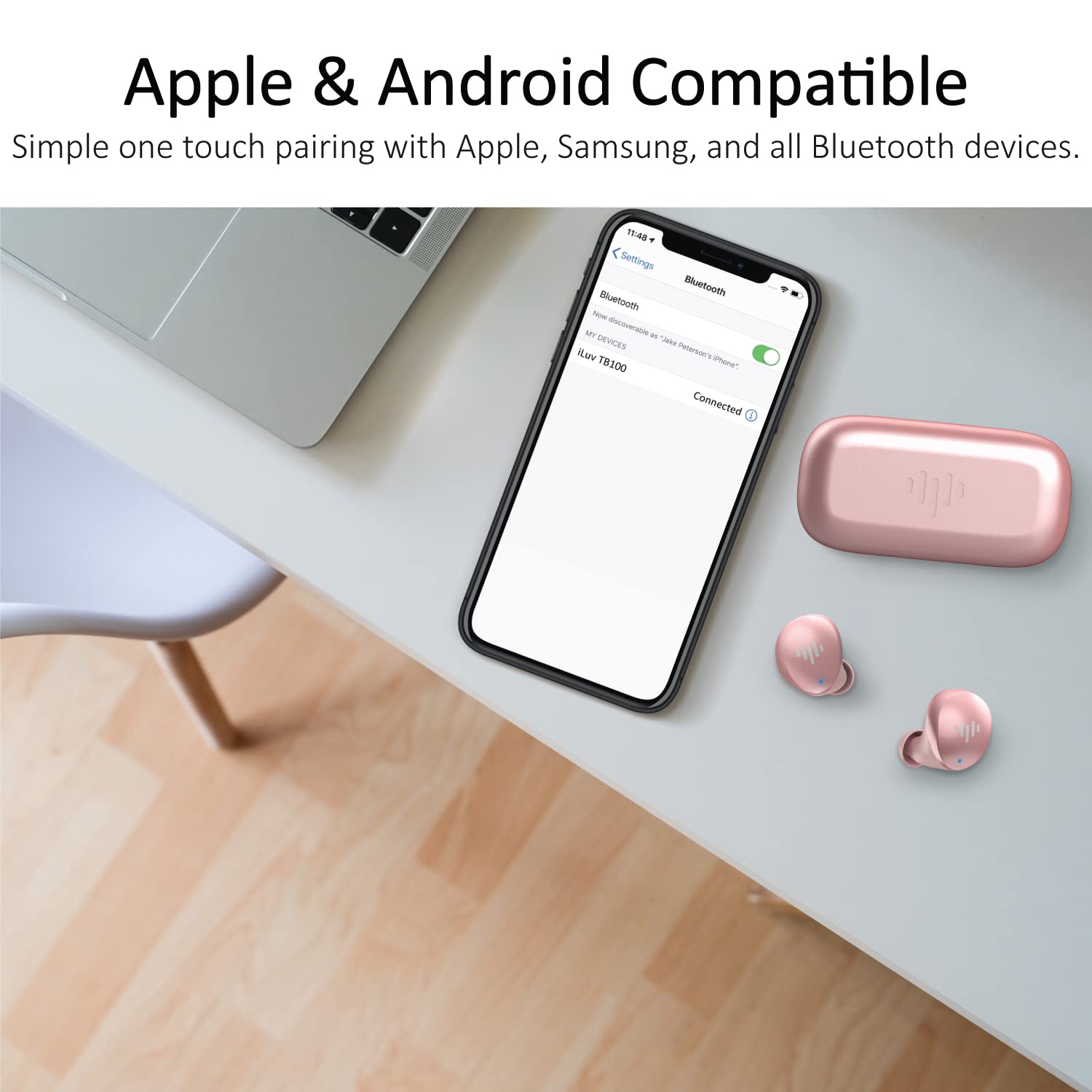 Foto 5 pulgar | Auriculares Inalámbricos Iluv Mybuds Bluetooth 5.3 20h Playtime Rose - Venta Internacional