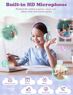 Foto 3 | Audífonos Inalámbricos Fiupia Lilas con Bluetooth 2 Piezas-Venta Internacional