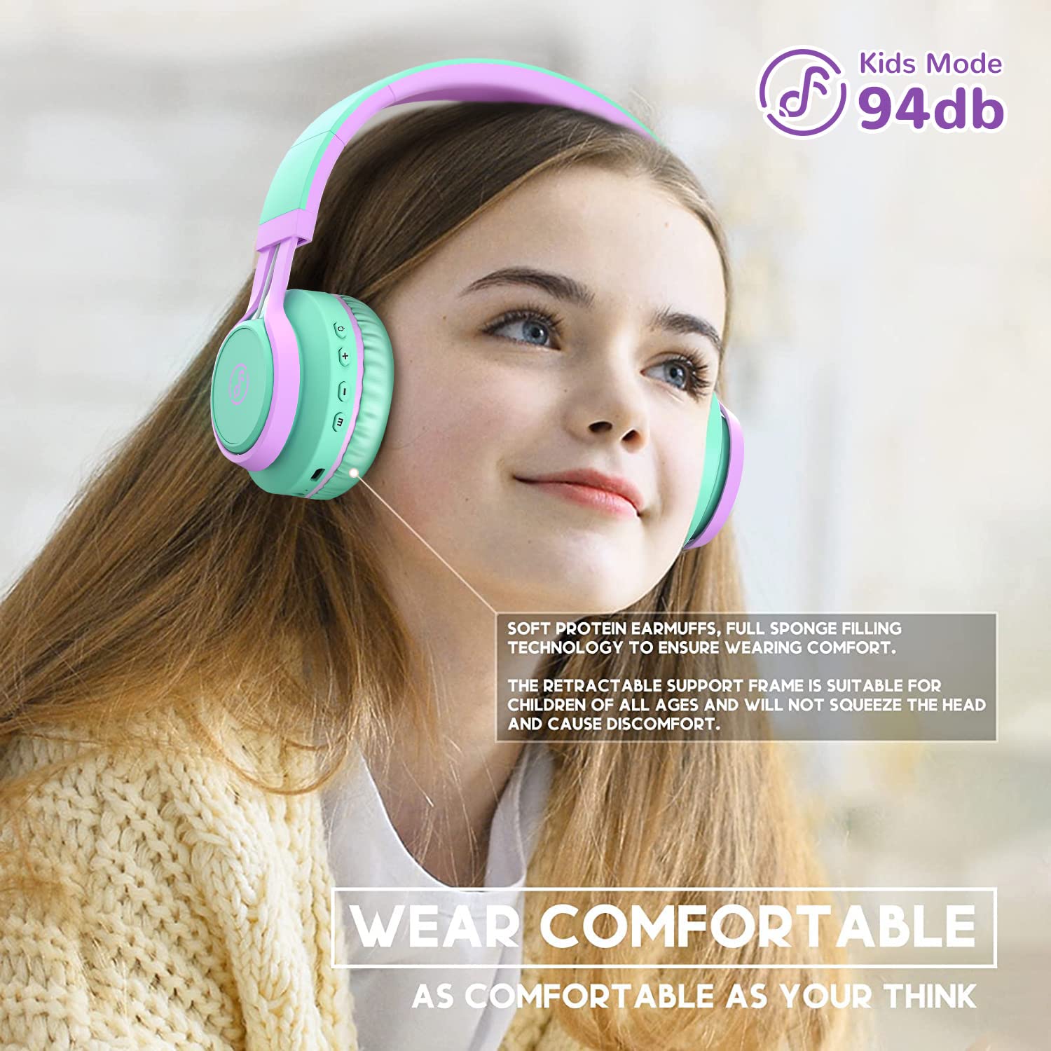 Foto 5 pulgar | Audífonos Inalámbricos Fiupia Lilas con Bluetooth 2 Piezas-Venta Internacional