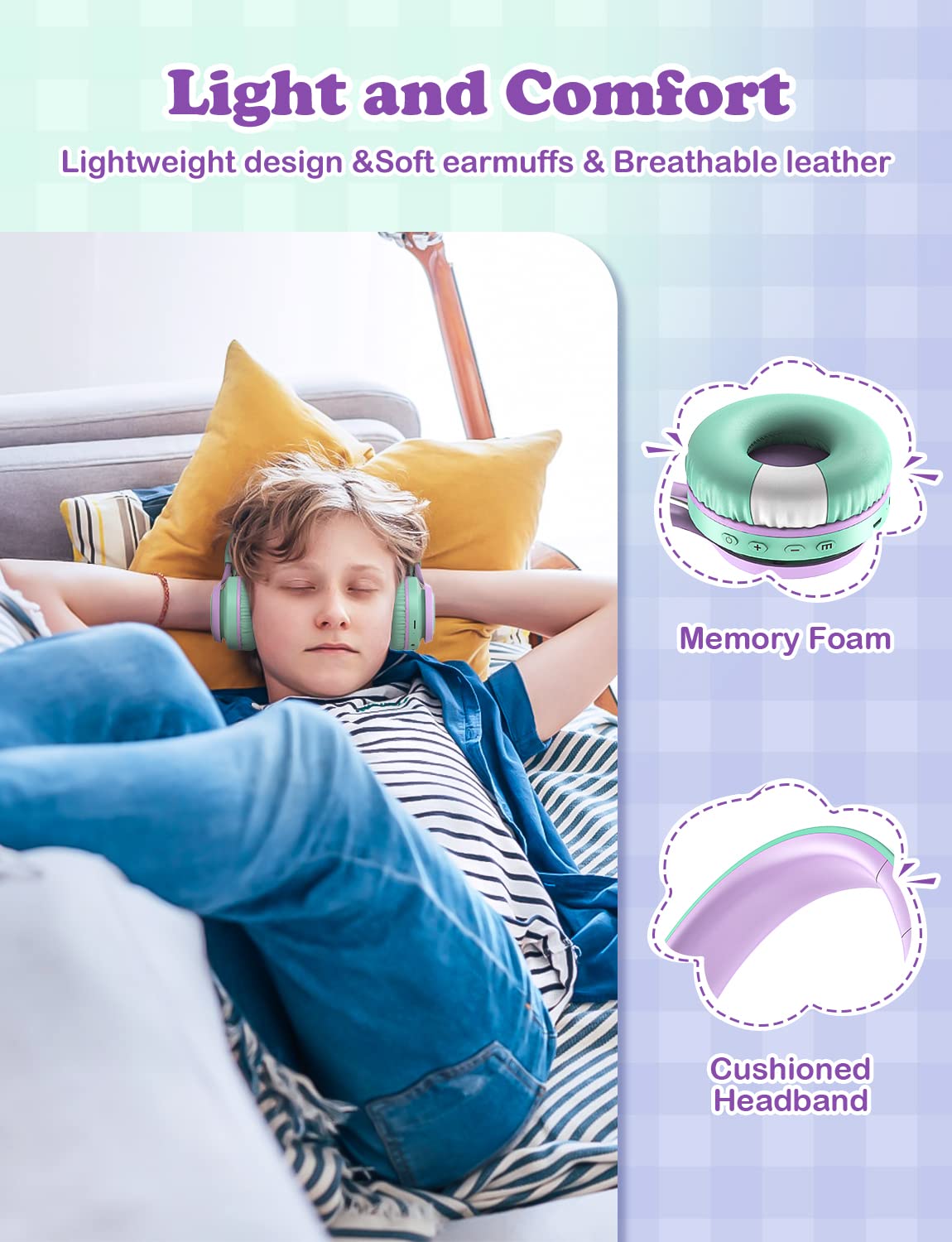 Foto 7 pulgar | Audífonos Inalámbricos Fiupia Lilas con Bluetooth 2 Piezas-Venta Internacional