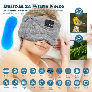 Foto 2 | Máscara para Dormir Qychhj con Audífonos-Venta Internacional