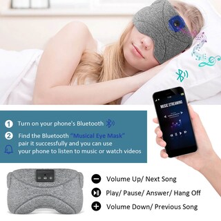 Foto 6 | Máscara para Dormir Qychhj con Audífonos-Venta Internacional