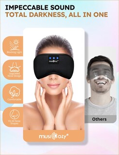Foto 5 | Máscara para Dormir Musicozy con Audífonos-Venta Internacional