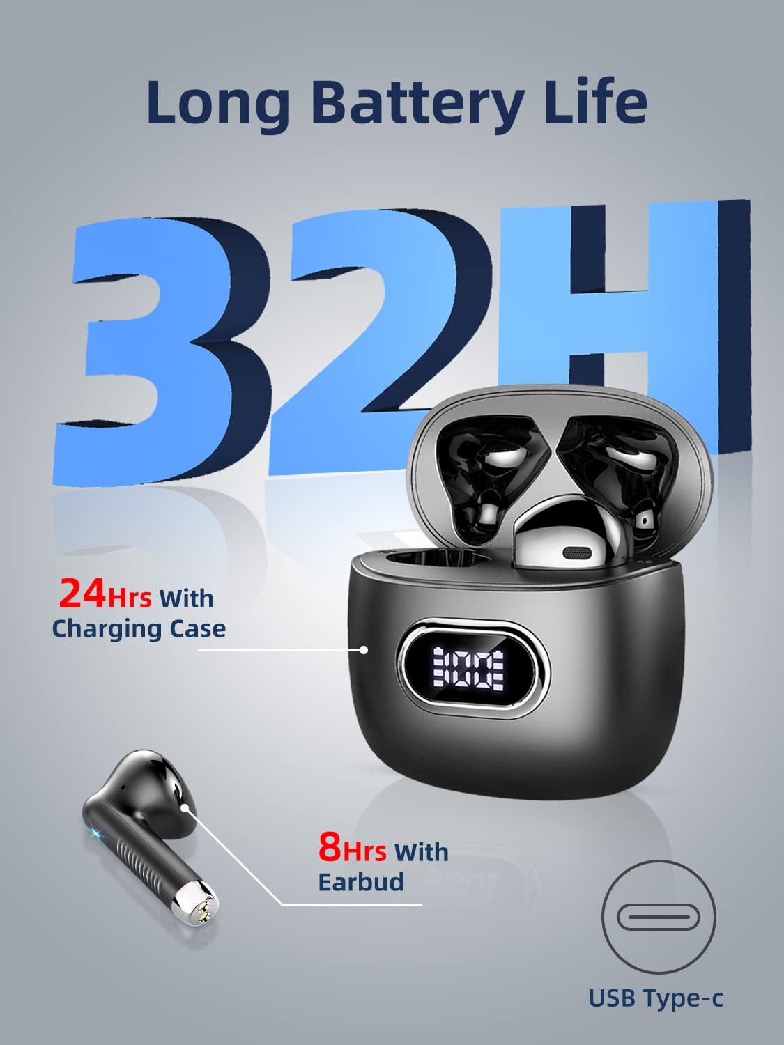 Foto 3 pulgar | Audífonos True Wireless Wasart Negros con Bluetooth-Venta Internacional