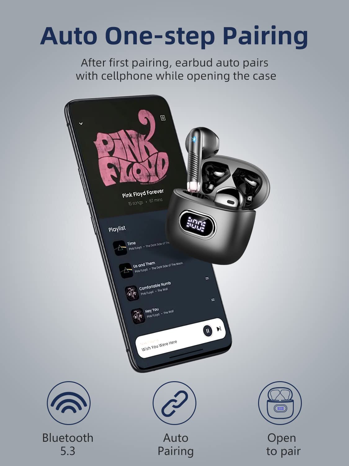 Foto 4 pulgar | Audífonos True Wireless Wasart Negros con Bluetooth-Venta Internacional