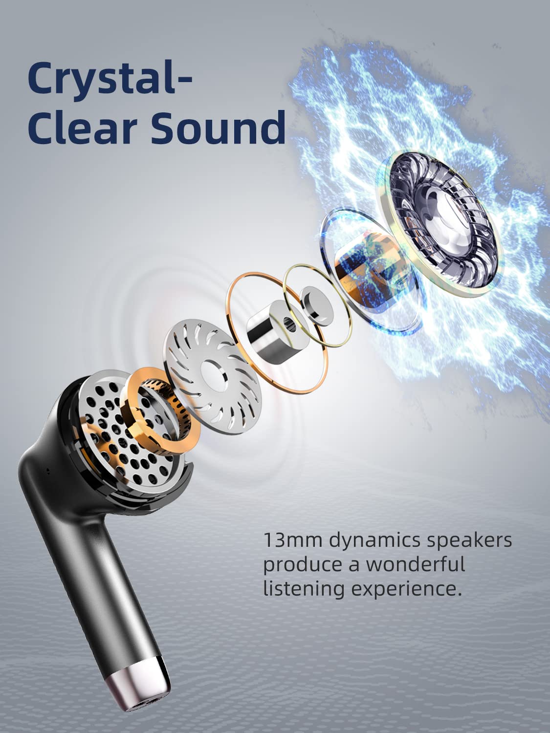 Foto 7 pulgar | Audífonos True Wireless Wasart Negros con Bluetooth-Venta Internacional