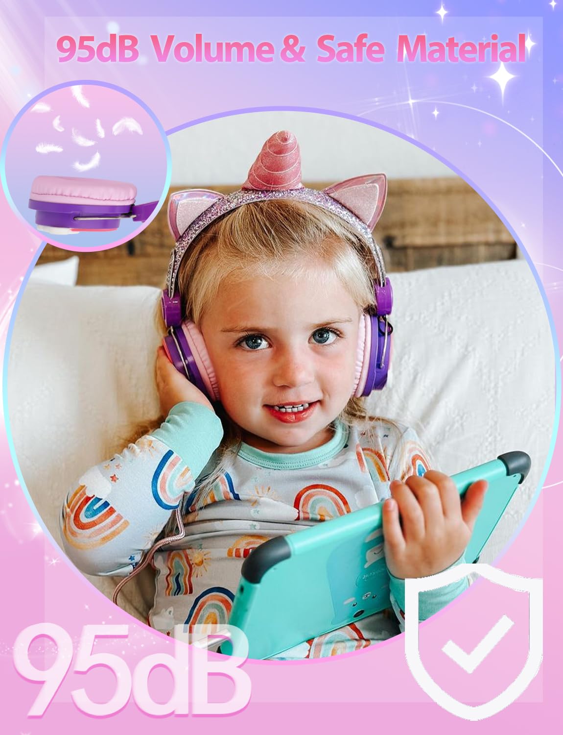Foto 4 pulgar | Auriculares Inalámbricos Charlxee Unicorns Kids con Luces Led - Venta Internacional
