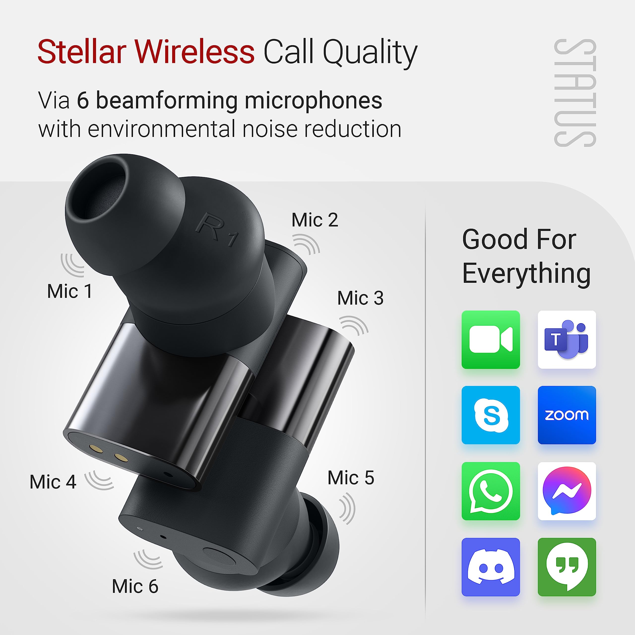 Foto 7 pulgar | Auriculares Inalámbricos Status Between 3anc Onyx True Black - Venta Internacional